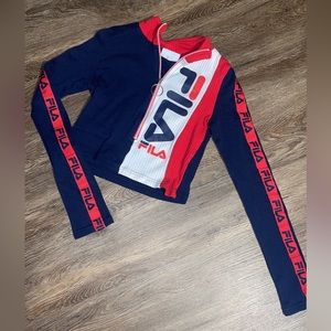 FILA Long-Sleeve Crop Top